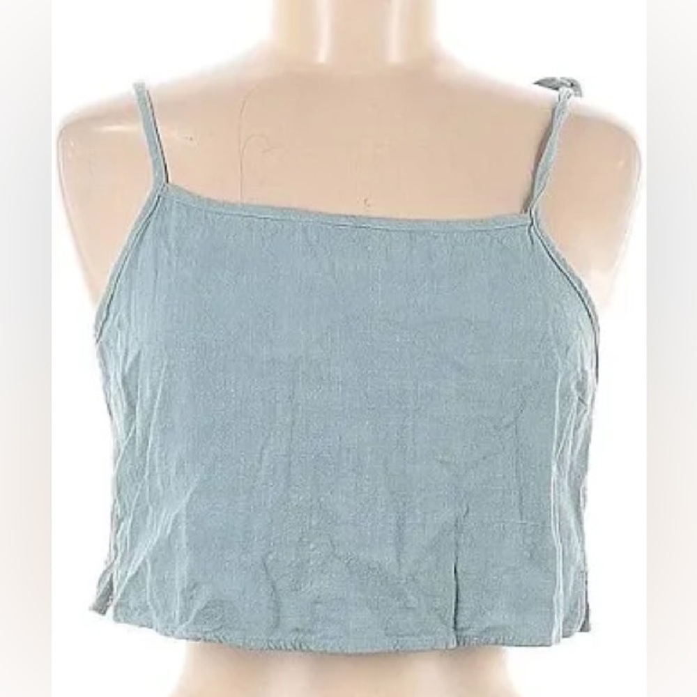 Urban Outfitters Linen Blend Crop Tank Top